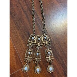 Vintage Cabochon Boho 1970s Necklace